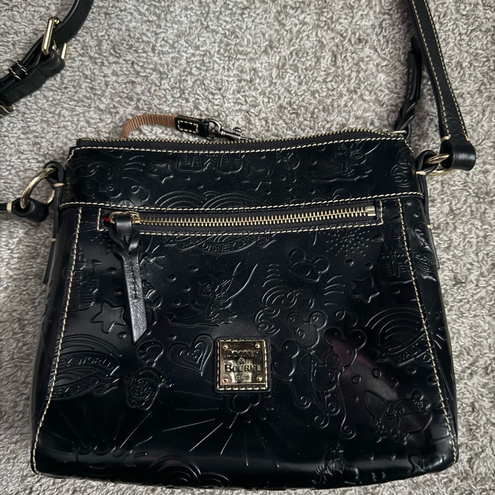Dooney & Bourke Embossed Black Crossbody Bag